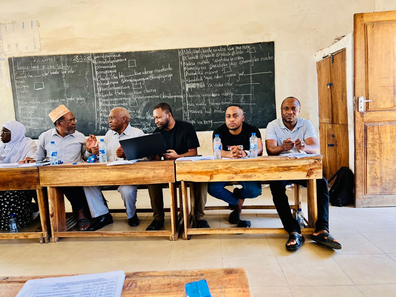 Members in a learning session